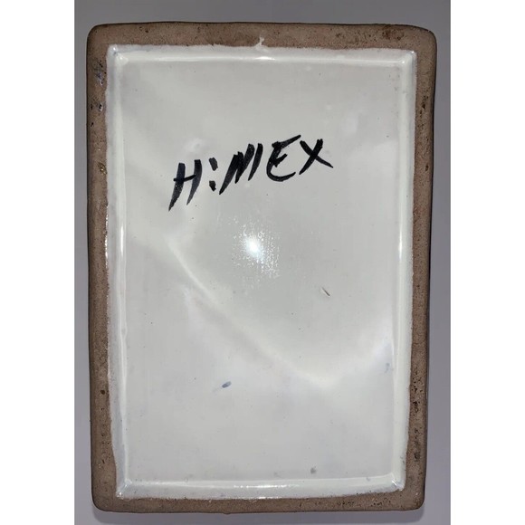 Talavera Mexican Trinket Jewelry Box Hand Painted Pottery Folk Art Signed - Picture 7 of 9